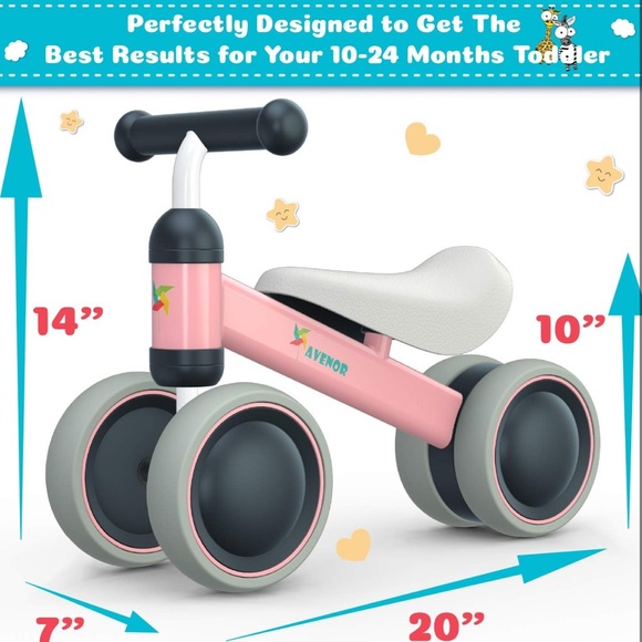 Avenor l Pink and White l Baby Balance Bike - Picture 6 of 6